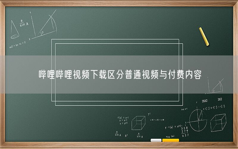 哔哩哔哩视频下载区分普通视频与付费内容